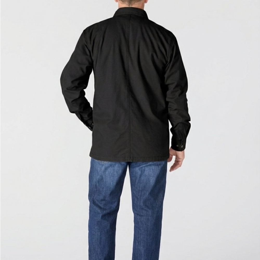 Men's Classic Black Shirt Jacket - Picture 2 of 7